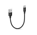 30cm Durable Braided Short USB-A to USB-C Fast Charger Cable Compatible with all