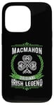 Coque pour iPhone 13 Pro MacMahon Nom irlandais Légende Shamrock St Patrick Day