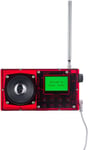 ALK101 Kits Radio FM/Dab Do It Yourself (DIY) avec Coque en Acrylique, Ensembles DIY Dab+/FM avec Mode Alarme et écran LCD, Facile pour Les débutants (Rouge)