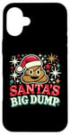 Coque pour iPhone 16 Plus Santa's Big Dump - Funny Xmas Pajamas Christmas Poop