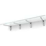 designtak entrétak easy collection bold console white - clear glass