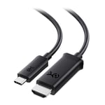 Cable Hdmi Usb C (Cable Usb C Hdmi) Prise En Charge De 4K 60Hz En Noir 1,8M - Thunderbolt 3 Compatible Pour Macbook Pro, Dell Xps 13, 15, Hp Spectre X360, Surface Book 2 Et Plus