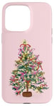 iPhone 15 Pro Max Cute Pink Christmas Tree Coquette Aesthetic Case