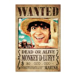 One Piece Netflix - Wanted Luffy - Poster 61 X 91cm