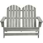 Maisonchic - Chaise de jardin, Chaise d'extérieur, fauteuil de jardin adirondack 2 places bois de sapin massif gris togp23343