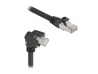 Delock Gige Kamerakabel Rj45 Plugg 45° Rotert Og 90° Vinklet Med Skruer Til Rj45 Plugg Cat.6 S/Ftp 2 M Svart