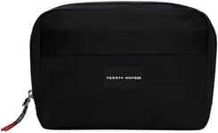 Tommy Hilfiger Men TH FUNCTIONAL NYLON WASHBAG, Black, One Size