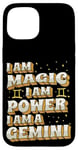 Coque pour iPhone 15 Magique Gemini Power Zodiac Girl Horoscope Anniversaire