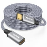 Rallonge Usb C 3M, Usb 3.2 Cable Usb C Mâle Vers Femelle Prend 5Gbps Sync 100W Charge Pour Iphone 15/15 Plus/15 Pro, Macbook Pro/Air, Galaxy S23/S22/S21, Pixel 8/7/6, Pad, Usb-C Hub[L1667]