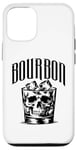 Coque pour iPhone 12/12 Pro Crâne de whisky bourbon - squelette vintage amateur de whisky