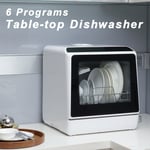 Freestanding Mini Dishwasher Mini Table Top Portable 6 Programs 5L Water Tank UK