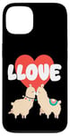 Coque pour iPhone 13 LLove Funny Llama Valentine Jeu de mots pour couples amoureux de lama