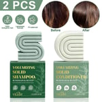 2PCS Kitsch Strengthening Hair Shampoo+Conditioner Bar Soap Rosemary&Biotin