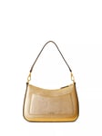 Lauren Ralph Lauren Danni 26 Crosshatch Leather Shoulder Bag, Modern Gold