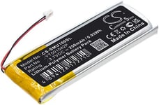 Kompatibelt med Sena 10U, 3.7V, 250 mAh