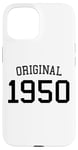 Coque pour iPhone 15 Original 1950, 75 ans pour homme et femme 75e anniversaire