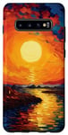Coque pour Galaxy S10+ Couchers de soleil artistiques de Van Gogh Nuit étoilée
