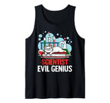 Evil Genius Scientist Cat Chemistry Lab Art Tank Top