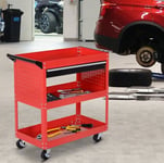 Garage Workshop Rolling Tool Cart Tray Drawer Portable Mobile Toolbox Steel Unit