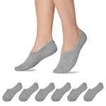 Snocks Chaussettes Invisibles Femme Lot de 6 - Chaussette Mocassin en Coton: Agrèable et Confortable à Porter - Socquettes Femme et Chaussette Invisible Homme - Taille: 43-46