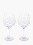 Dartington Crystal Personalised Glitz Gin & Tonic Copa Glasses, Set of 2, 520ml, Palace Script Font