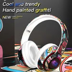 Langaton Bluetooth Cool Graffiti LED valaistu pelikuuloke lapsille teini-ikäisille aikuisille kuulokkeet sisäänrakennetulla mikrofonilla IOS ja Android FLYE3418