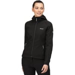 Regatta Womens Arec III Warm Water Repellent Softshell Coat - Black - Size 12 UK