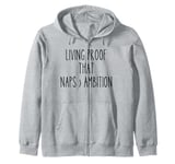 Sleep Lover Funny Quote Relaxation Nap Enthusiast Humor Zip Hoodie