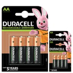 Duracell 2500mAh AA HR6 Rechargeable Batteries x 12 **Genuine Duracell**