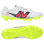 New Balance Furon V7 Dispatch Fg - Hvit/lilla/neon Barn - Gress (Fg), størrelse 28½