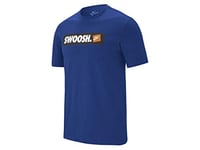 Nike M NSW Tee Swoosh BMPR STKR T-Shirt Homme, Indigo Force/White, FR : M (Taille Fabricant : M)