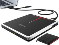 Lecteur Cd Externe Pour Pc, Usb 3.0 Lecteur Dvd Externe Avec Ports Sd/Tf/2 Usb, Portable Graveur Dvd Externe Pour Pc Mac Windows Asus