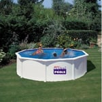 Piscine hors sol acier ronde - Blanche - 5,70 x 1,22 m -FIDJI  