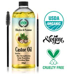 100% Pure Organic Castor Oil for Eyelashes ❤️ Eyebrows Hair Growth - 50ml ✅