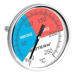 Browin 101200 Thermomètre pour Fumoir et Barbecue 0°C +250°C | Températures Indiquées pour Four, Four à Pain, Four à Pizza, Fumoir | Longueurde la Sonde 50 mm | en Acier Inoxyda