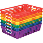 Paniers de rangement de papier de bureau de 14 "x 10" - Couleurs arc-en-ciel