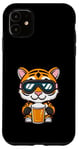 Coque pour iPhone 11 Ski Tiger avec bière | Apres Ski Comic