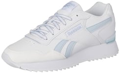 Reebok Women's Glide Ripple Clip Sneaker, FTWR White/Feel Good Blue F23-R/Pure Grey 1, 3 UK