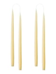 Kunstindustrien Hand Dipped Candles, 4 Pack Gul