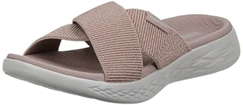 Skechers Femme on-The-go 600-Glistening Sandale Glissante, Rose Gold, 38 EU Large