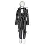 Aikuinen Kid Jack Skellington Cosplay-asu Joulu Jack Skellington Virkapuvut Raidalliset Miesten Puku Pelottava Kauhu Jack halloween-asut