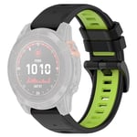 Garmin Fenix 7S etc. 20mm Urbånd - Sort og Grøn