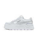 Puma Womens Mayze Stack Luxe Sneakers - White/Grey - Size UK 7