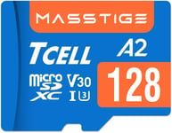 Masstige Carte Mémoire Microsdxc 128 Go Avec Adaptateur \ A2, Uhs-I U3, V30, 4K, Carte Micro Sd, Lecture/Écriture Jusqu'À 170/110 Mo/S, Full Hd & 4K Uhd Microsd