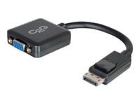 C2g 8In Displayport To Vga Adapter - Dp To Vga Adapter Converter - Black - M/F - Displayport-Kabel - Displayport (Hane) Till Hd-15 (Vga) (Hona) - 20.32 Cm - Sprintlåsning - Svart