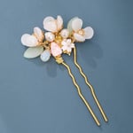 Vintage Hårklämma Blomma Pärla Hårsticka U-formad Hårsnodd Bröllop Bobby Pins För Bullar Hårstift Kvinnor Huvudbonad