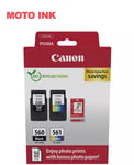 Genuine Canon PG-560 / CL-561 ink & paper pack for Pixma TS7450