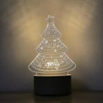 Julgran 3d Led nattlampa Barn sovrum bordslampa