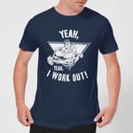 DC Comics Superman I Work Out T-Shirt - Navy - M - Navy