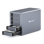 Yottamaster 5 Baies Boitier Disque Dur, Soutien 5x16TB 2,5"/3,5" SATA HDD, Aluminium Station d'accueil avec Ventilateur Silencieux 80 mm - USB3.0 to SATA3.0 6Gbps